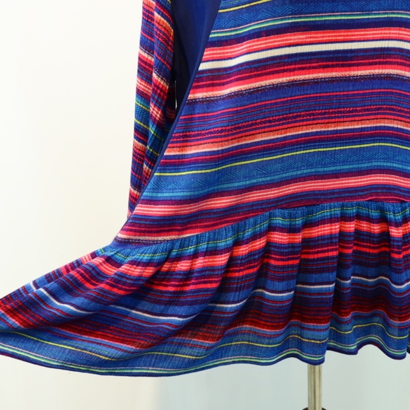 Bongo Striped Peplum Top - Picture 5 of 8